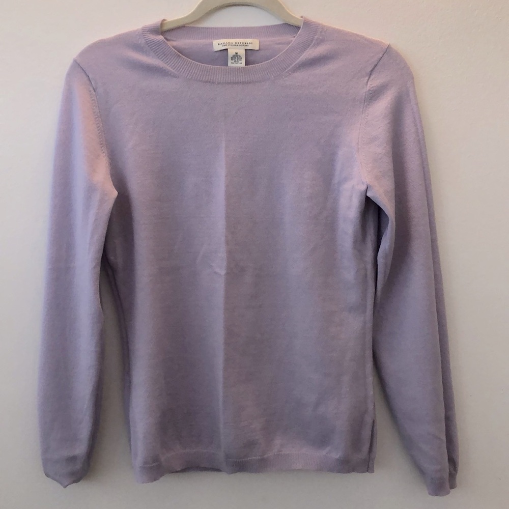 Banana Republic Wool Sweater Lavender Size Medium